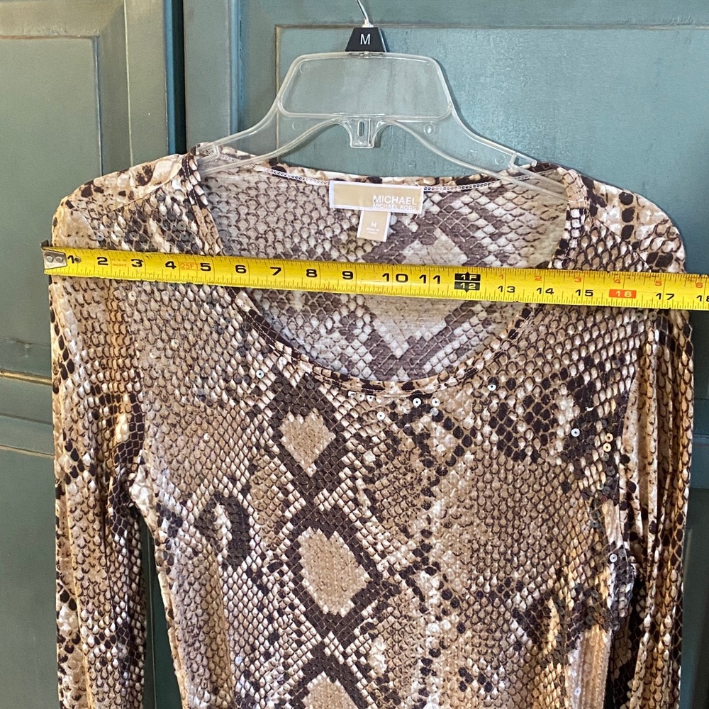Michael Kors Beige and Brown Snakeskin Top - Picture 3 of 8